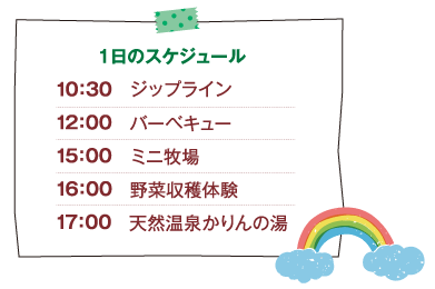 THE FARM,1日のスケジュール