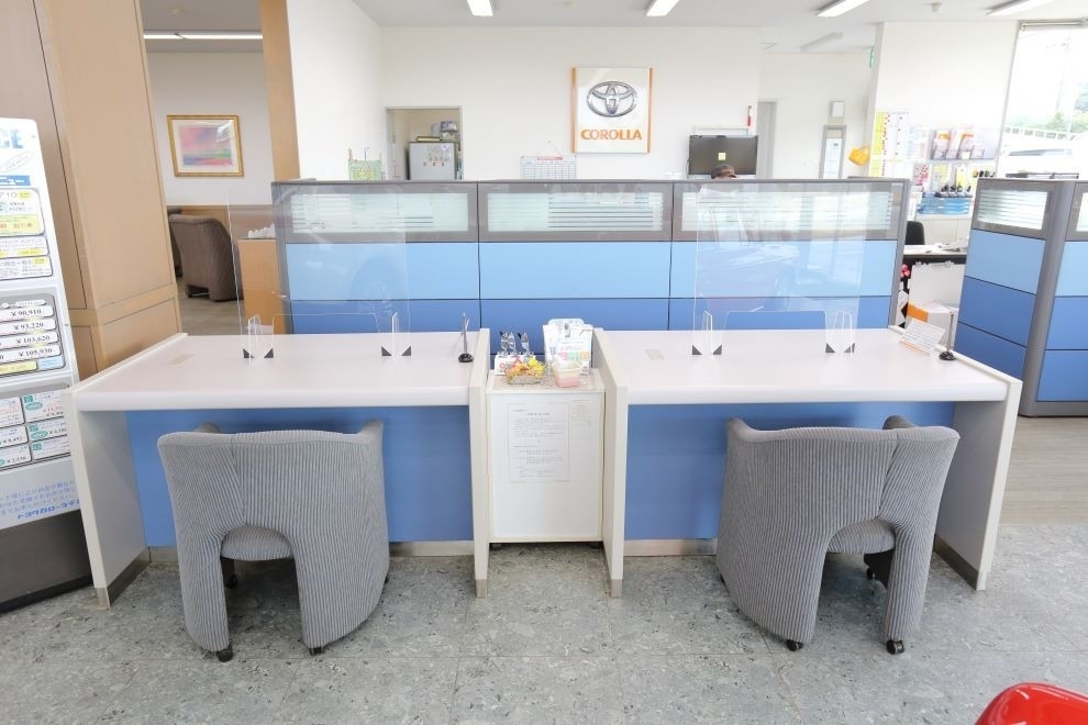 袖ヶ浦店,受付カウンター
