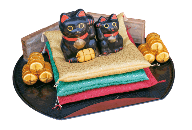 【特集】縁起屋古壺の「黒招き猫ペア 福々セット」