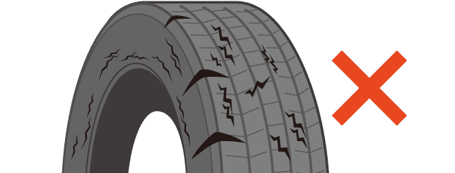 タイヤの亀裂