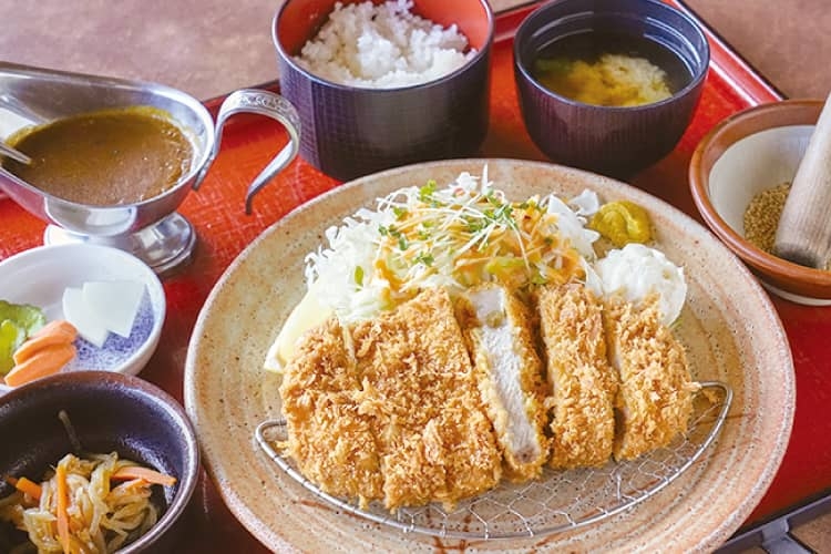 鮒真和食亭のいも豚ロースかつ定食+ちょいカレーセット