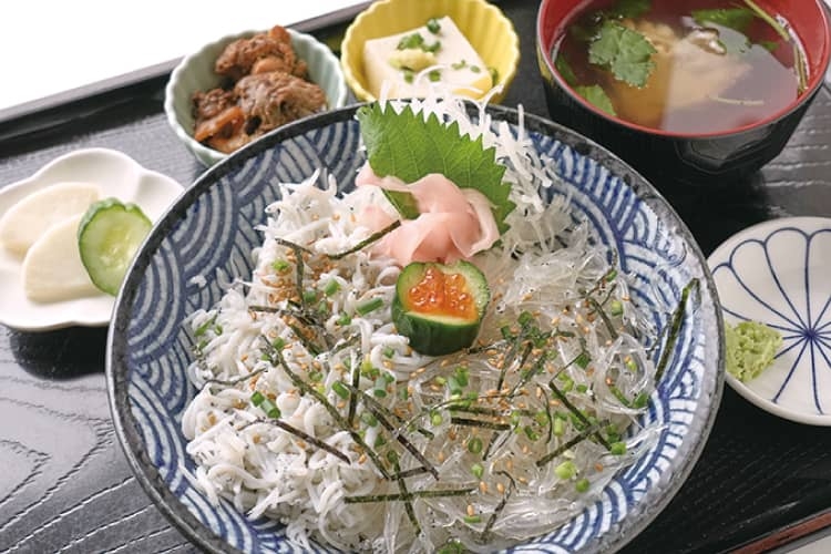 しらす亭の釜揚げしらすと生白魚の二色丼