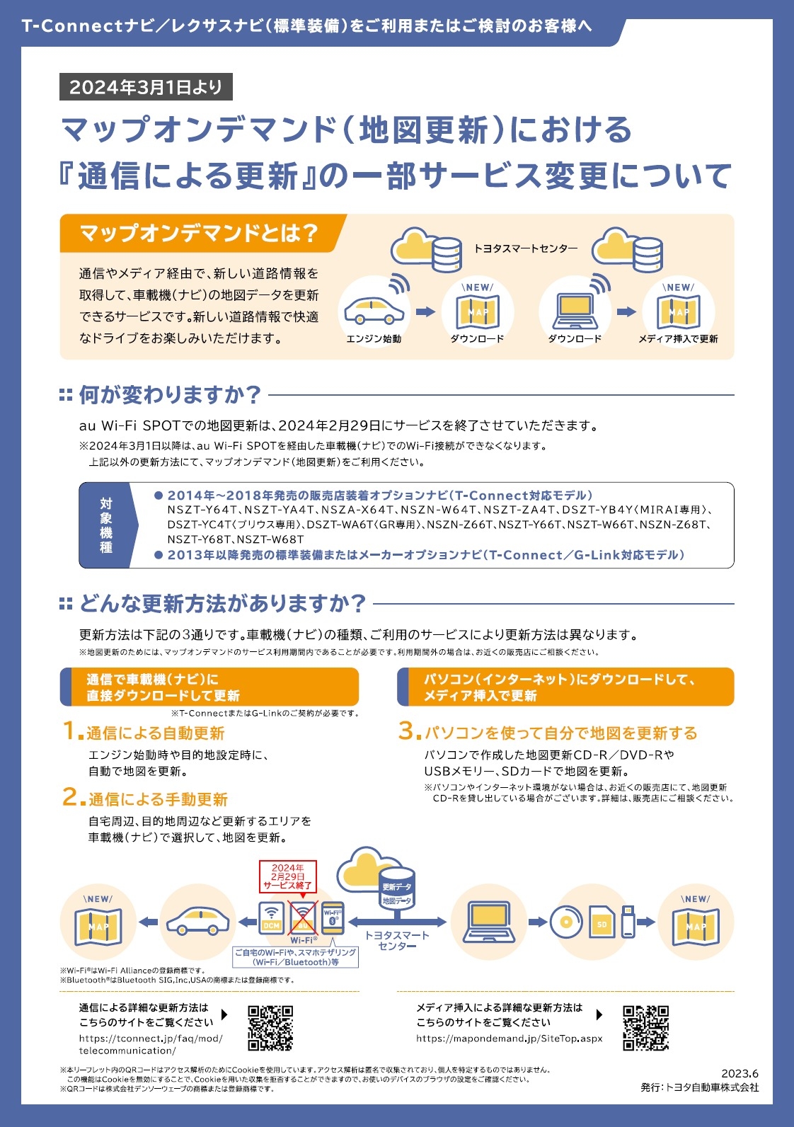 マップオンデマンド(地図更新)について