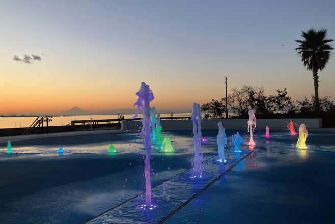 【ドライブプラン】ライトアップされた鳥居崎海浜公園