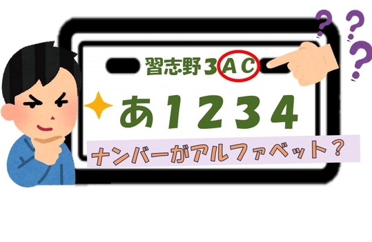 ナンバーがアルファベットの謎😳