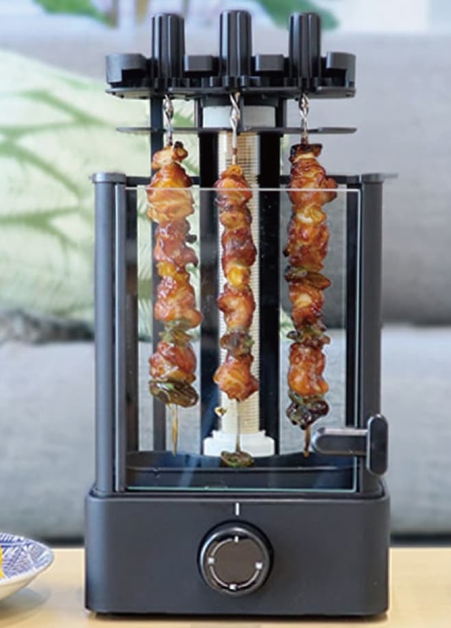 まわって美味しい！無煙でうれしい！「おひとりさま用焼き鳥メーカー」