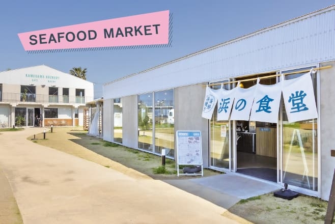 【ドライブプラン】Kamogawa SEASIDE BASEのSEAFOOD MARKET