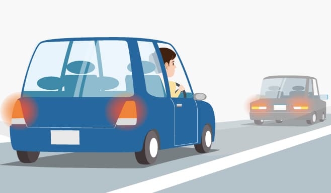 減速&長めの車間