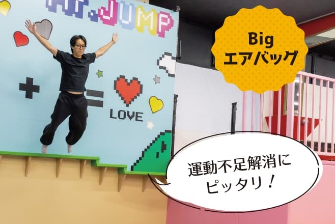 【ドライブプラン】トランポリンパークMr.JUMP松戸店のBig エアバッグ