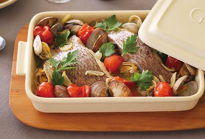 調理するうつわ グリラー（料理イメージ）