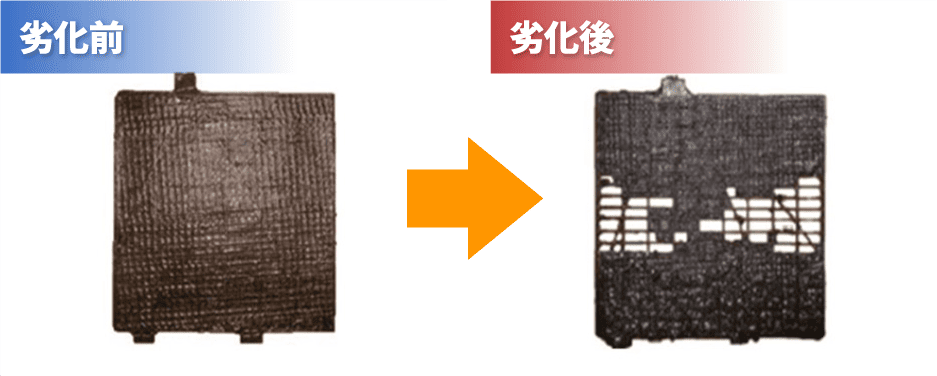 バッテリー劣化前後