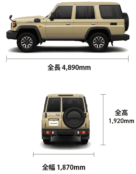 ランドクルーザー“70”のサイズ
